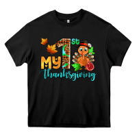 Black my first thanksgiving with turkey Heavy Core Tee - AdoDesignShop
