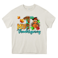 Cream my first thanksgiving with turkey Heavy Core Tee - AdoDesignShop
