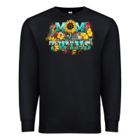 Black Mom of twins sunflower mothers day Premium Sweatshirt - HowdyJamesFarm