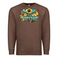 Chestnut Mom of twins sunflower mothers day Premium Sweatshirt - HowdyJamesFarm