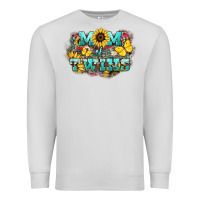 Dove Grey Mom of twins sunflower mothers day Premium Sweatshirt - HowdyJamesFarm