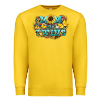 Lemon Mom of twins sunflower mothers day Premium Sweatshirt - HowdyJamesFarm