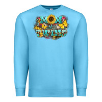 Ocean Blue Mom of twins sunflower mothers day Premium Sweatshirt - HowdyJamesFarm