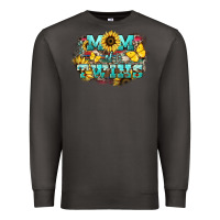 Smoke Mom of twins sunflower mothers day Premium Sweatshirt - HowdyJamesFarm