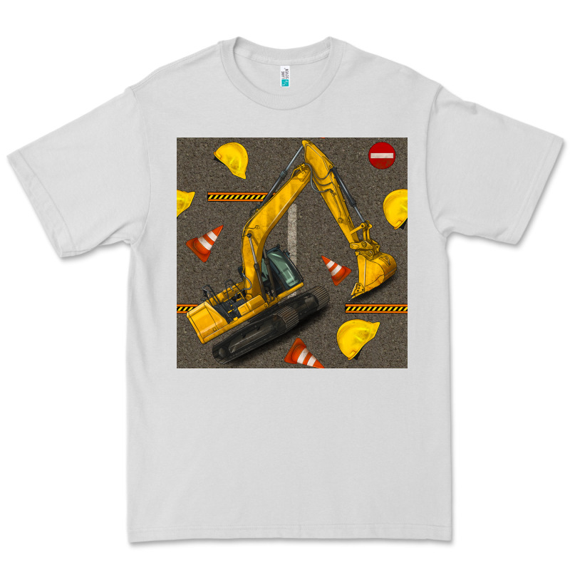 Excavator Seamless Pattern Premium Tee by BundleAndBundleShop | Teevron
