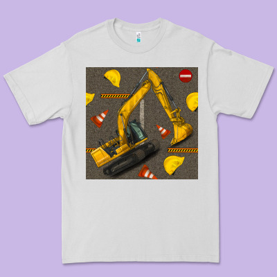 Excavator Seamless Pattern Premium Tee Designed By Bundleandbundleshop