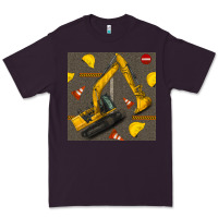 Plum excavator seamless pattern Premium Tee - BundleAndBundleShop