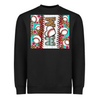 Black baseball mom Heavyweight Sweatshirt - LillyAllenDesigns