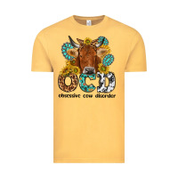 Vintage Mustard obsessive cow disorder Vintage Tee - NancyCooperArtShop