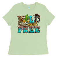 Matcha wild and free with cactus Ladies Tee - AdoDesignShop