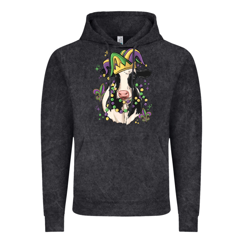 Mardi Gras Cow Vintage Hoodie by MaliasSmallBusiness | Teevron