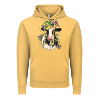 Vintage Mustard mardi gras cow Vintage Hoodie - MaliasSmallBusiness