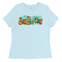 Baby Blue basketball coffee cups Ladies Tee - Jasminsmagicworld
