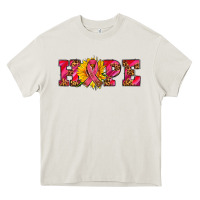 Cream hope sunflower and ribbon Heavy Core Tee - AdoDesignShop