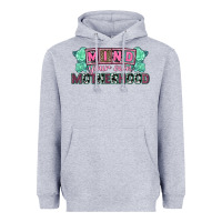 Heather Grey Mind your own Motherhood  Mother's Day Heavyweight Hoodie - CowGirlArtShop