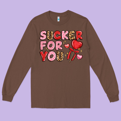 Lovethemed Typography With Heart Lollipop Long Sleeve Tee Designed By Lillyallendesigns