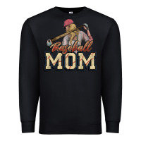 Black Baseball mom Premium Sweatshirt - HowdyJamesFarm
