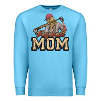 Ocean Blue Baseball mom Premium Sweatshirt - HowdyJamesFarm