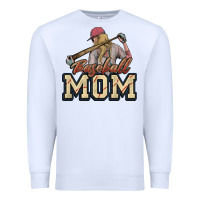 White Baseball mom Premium Sweatshirt - HowdyJamesFarm