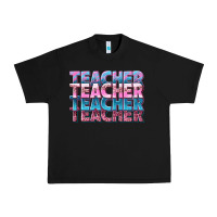 Black teacher stacked Urban Heavy Tee - NancyCooperArtShop