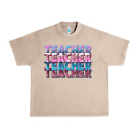 French Oak teacher stacked Urban Heavy Tee - NancyCooperArtShop