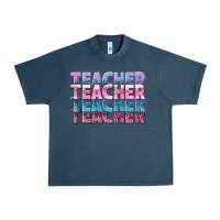 Midnight Navy teacher stacked Urban Heavy Tee - NancyCooperArtShop