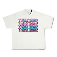 Pistachio teacher stacked Urban Heavy Tee - NancyCooperArtShop