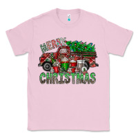 Bubblegum Pink merry christmas  truck Classic Tee - CowhideDigitalArt