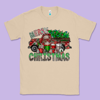 Merry Christmas  Truck Classic Tee Designed By Cowhidedigitalart