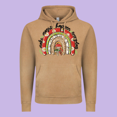Make Magic Happen Everyday Vintage Hoodie Designed By Maliassmallbusiness