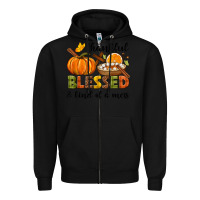 Black Thankful blessed and kind of a mess Zipper Hoodie - NancyCooperArtShop