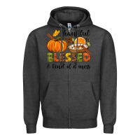 Charcoal Heather Thankful blessed and kind of a mess Zipper Hoodie - NancyCooperArtShop