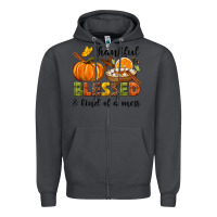 Smoke Thankful blessed and kind of a mess Zipper Hoodie - NancyCooperArtShop