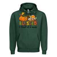 Sports Green Thankful blessed and kind of a mess Zipper Hoodie - NancyCooperArtShop