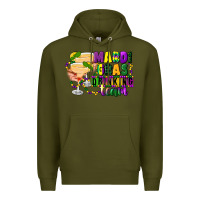 Army Green mardi gras drinking team margaritas Premium Hoodie - CowGirlArtShop