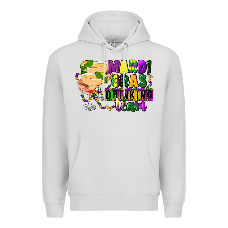 Mardi Gras Drinking Team Margaritas Premium Hoodie by CowGirlArtShop | Teevron