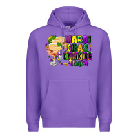 Purple mardi gras drinking team margaritas Premium Hoodie - CowGirlArtShop