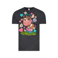 Vintage Black little cute cow Vintage Tee - NancyCooperArtShop