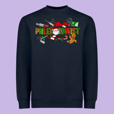 Christmas Phlebotomist Heavyweight Sweatshirt Designed By Lillyallendesigns