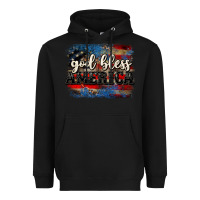 Black God bless America  4th of July Heavyweight Hoodie - CowGirlArtShop