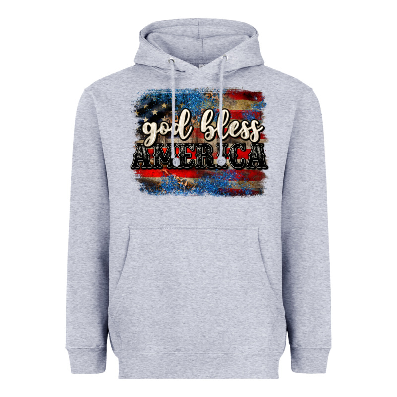 God Bless America  4th Of July Heavyweight Hoodie by CowGirlArtShop | Teevron