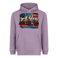 Lavender God bless America  4th of July Heavyweight Hoodie - CowGirlArtShop