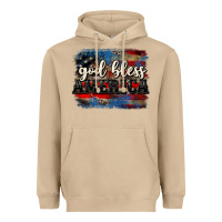 Mushroom God bless America  4th of July Heavyweight Hoodie - CowGirlArtShop