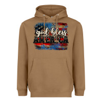 Toasted Coconut God bless America  4th of July Heavyweight Hoodie - CowGirlArtShop