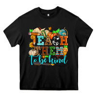 Black teach them to be kind with pumpkins and fall Heavy Core Tee - AdoDesignShop