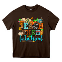 Chocolate Brown teach them to be kind with pumpkins and fall Heavy Core Tee - AdoDesignShop