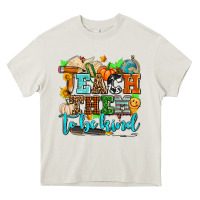 Cream teach them to be kind with pumpkins and fall Heavy Core Tee - AdoDesignShop