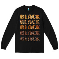 Black typography variations in animal and glitter textur Long Sleeve Tee - LillyAllenDesigns