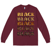 Burgundy typography variations in animal and glitter textur Long Sleeve Tee - LillyAllenDesigns