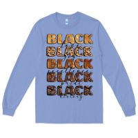 Colony Blue typography variations in animal and glitter textur Long Sleeve Tee - LillyAllenDesigns